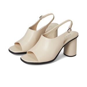 ECCO Sculpted Alba 65 Slingback Sandals US 7-7.5 EU 38 Limestone Leather NWT